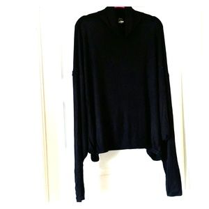 Black dolman sleeve top